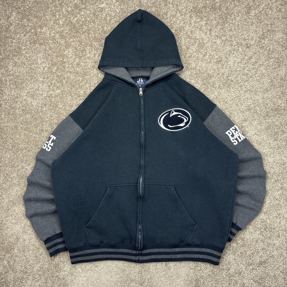 Vintage J America Penn State‎ Nittany Lions Full Zip Hoodie XL